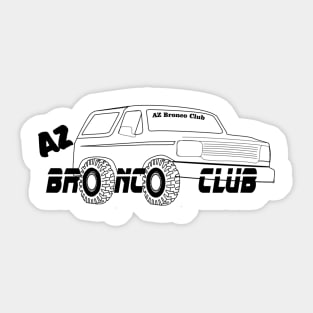 Black Lettering Bronco Club Logo Sticker